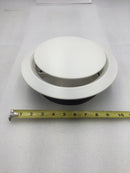 Lot of 6 White Plastic 7" Round AC Duct Vent with Adjustable Air Flow