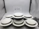 Lot of 6 White Plastic 7" Round AC Duct Vent with Adjustable Air Flow