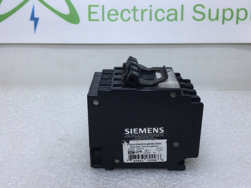 Siemens Q23050 2-30/50 Amp Double Pole Quadplex Circuit Breaker
