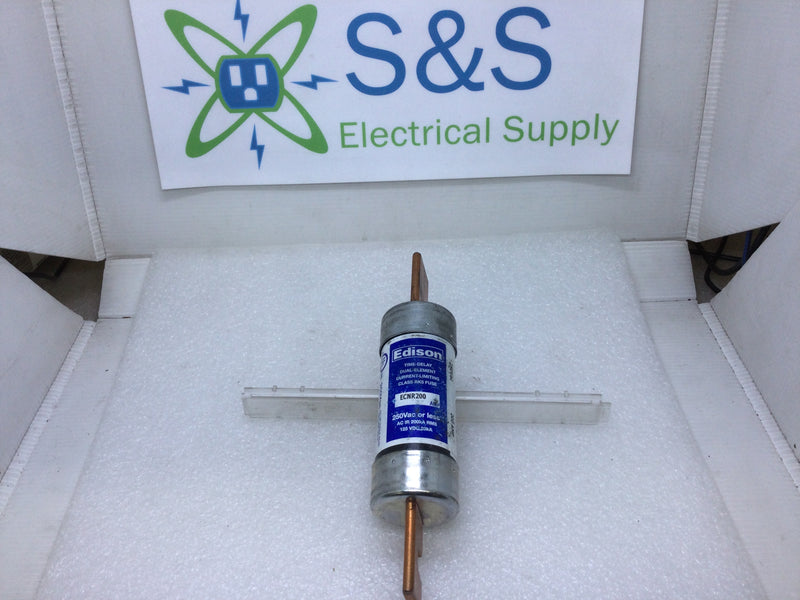 Edison ECNR200 200 Amp 250V or Less Time Delay Dual Element Current Limiting Class RF5 Fuse