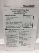 Thomas & Betts Steel City® 68-P 68 Series Flush Service Non-Metallic Floor Box, PVC, 100 cu-in Capacity, 4 Outlets, 6-3/8 in W x 6 in D