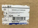 Thomas & Betts Steel City® 68-P 68 Series Flush Service Non-Metallic Floor Box, PVC, 100 cu-in Capacity, 4 Outlets, 6-3/8 in W x 6 in D