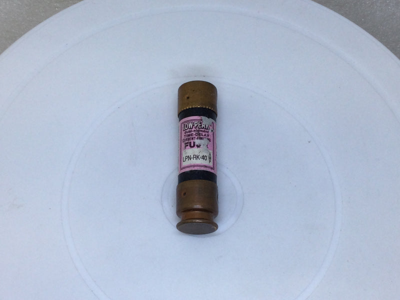Bussmann LPN-RK-40 40 Amp 250V Low Peak Time Delay Class RK1 Fuse