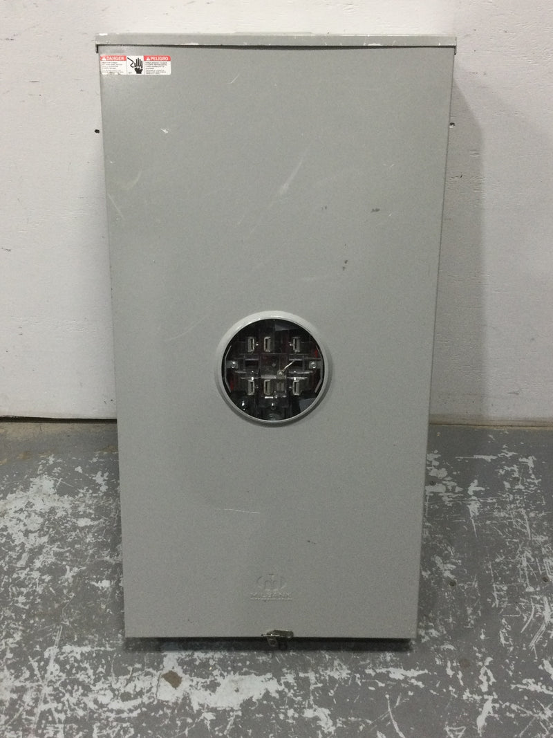 Milbank UAP3566-X-HSP 7 Terminal Ringless Large Closing Plate Lever Bypass Stainless Steel Hasp Aluminum Painted Wide Shell