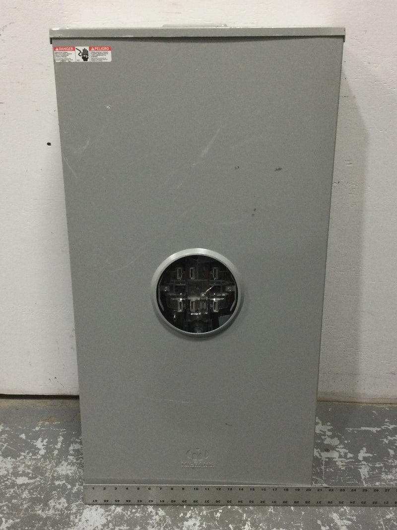 Milbank UAP3566-X-HSP 7 Terminal Ringless Large Closing Plate Lever Bypass Stainless Steel Hasp Aluminum Painted Wide Shell