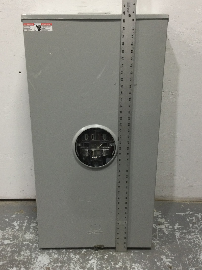 Milbank UAP3566-X-HSP 7 Terminal Ringless Large Closing Plate Lever Bypass Stainless Steel Hasp Aluminum Painted Wide Shell