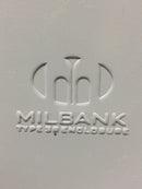 Milbank UAP3566-X-HSP 7 Terminal Ringless Large Closing Plate Lever Bypass Stainless Steel Hasp Aluminum Painted Wide Shell