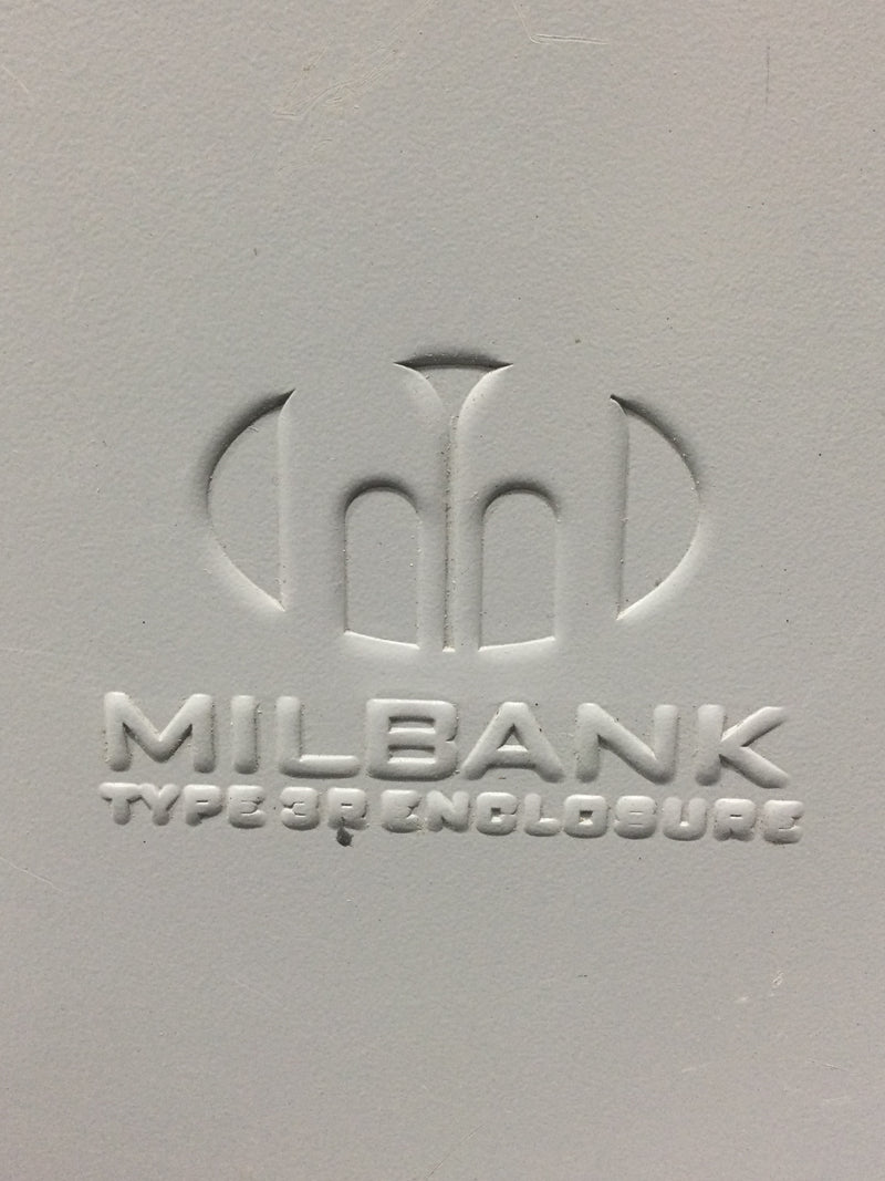 Milbank UAP3566-X-HSP 7 Terminal Ringless Large Closing Plate Lever Bypass Stainless Steel Hasp Aluminum Painted Wide Shell