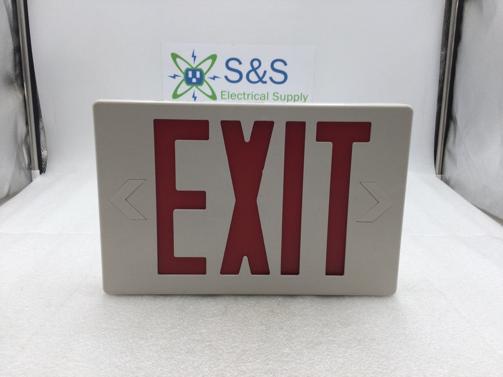 Sign 277 ProValue PV406LEDR Red LED Double Face Exit Sign/Light 120/277 VAC in