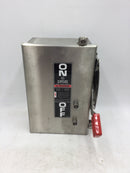 GE TH4321SS 30 Amp 240 Volt 3 Pole Fusible Nema 4/4X Stainless Disconnect