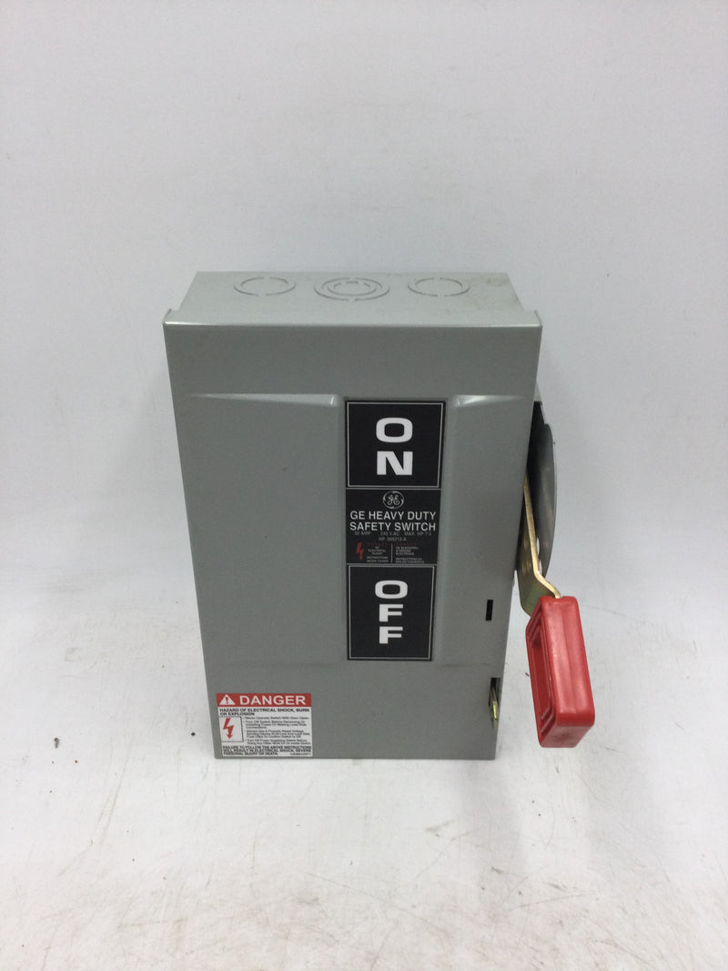 GE TH4321 30 Amp 240 VAC 3 Phase 4 Wire Disconnect Safety Switch