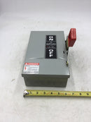 GE TH4321 30 Amp 240 VAC 3 Phase 4 Wire Disconnect Safety Switch
