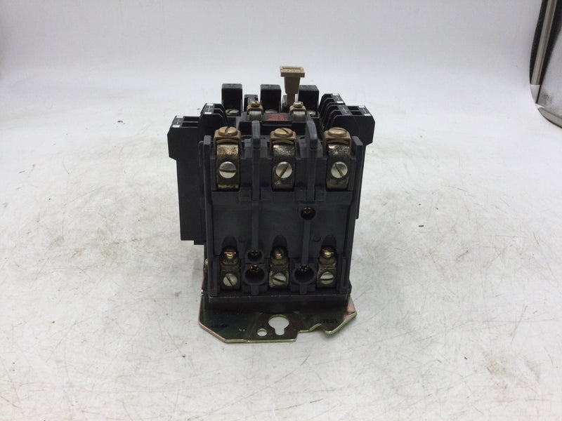 Allen-Bradley 509-B0D Motor Starter Series B Size 1 592-BOW16 Overload Relay 120-600V/595-AA Auxiliary Contact Size 0-4 Series B
