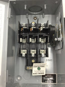 Eaton/Cutler-Hammer DG321NRB 30 Amp 3 Phase 240V Safety Switch 10 7/8" x 6 3/4"