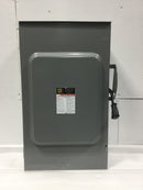 Square D DU324RB Safety Disconnect Switch 200 Amp 240 VAC 3 Phase Nema 3R Non-Fused 60 HP Max