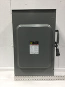 Square D DU324RB Safety Disconnect Switch 200 Amp 240 VAC 3 Phase Nema 3R Non-Fused 60 HP Max