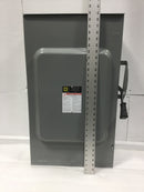 Square D DU324RB Safety Disconnect Switch 200 Amp 240 VAC 3 Phase Nema 3R Non-Fused 60 HP Max