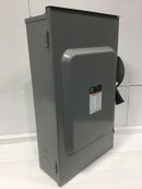 Square D DU324RB Safety Disconnect Switch 200 Amp 240 VAC 3 Phase Nema 3R Non-Fused 60 HP Max