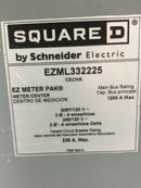 Square D EZML332225 1200A Max 208Y/120V 3Ph 4 Wire 2 Gang Meter Pack Type EZM