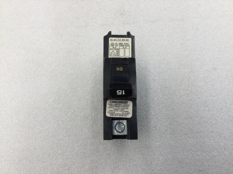 FPE Federal Pacific/Challenger NA115 15 Amp 1 Pole 120/240V Circuit Breaker