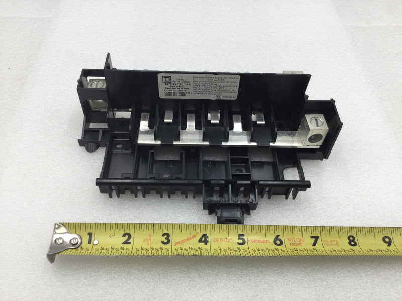 Square D QON612L100 6 Space-12 Circuit 100A 120/240V MLO Type QOB Breaker Base Only 8" X 5"