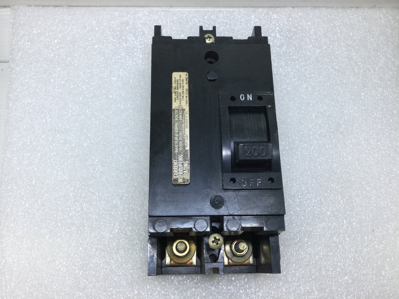 Square D Q2M-2200-MT 200 Amp 2 Pole 120/240vac Circuit Breaker Q2MT Q2M2200MT