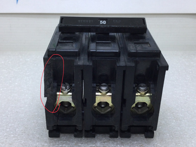 Cutler Hammer QBHW3050H 3 Pole 50 Amp 240v Circuit Breaker