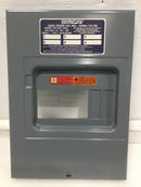 Square D HOM6-12L100 100 Amp 6 Space 120/240V Dead Front Only 12 7/8" x 9 1/8"