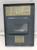 Square D HOM6-12L100 100 Amp 6 Space 120/240V Dead Front Only 12 7/8" x 9 1/8"