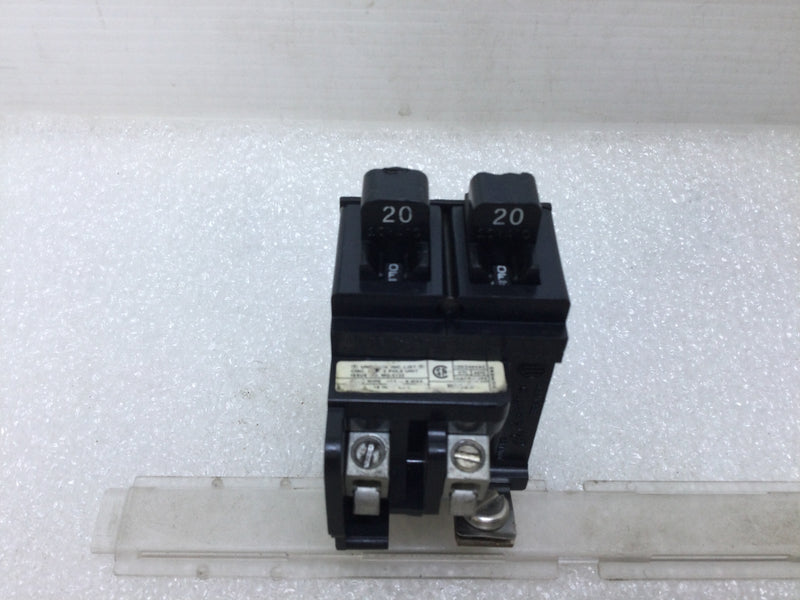 ITE Pushmatic P2020 20 Amp 2 Pole 120/240v Circuit Breaker