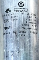Anhui Feida CBB65A-1 55+12uf +/-5% 50/60Hz 250V CQC Capacitor