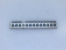 Unbranded 13 Position 4-14 AWG Grounding Bar - 4 1/4" x 1/2"