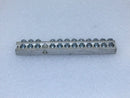Unbranded 13 Position 4-14 AWG Grounding Bar - 4 1/4" x 1/2"
