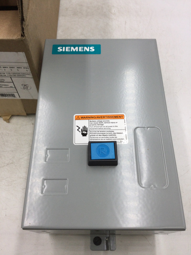 Siemens 14CUC32BA 3 Phase 120/240v 60hz NEMA 1 Motor Starter