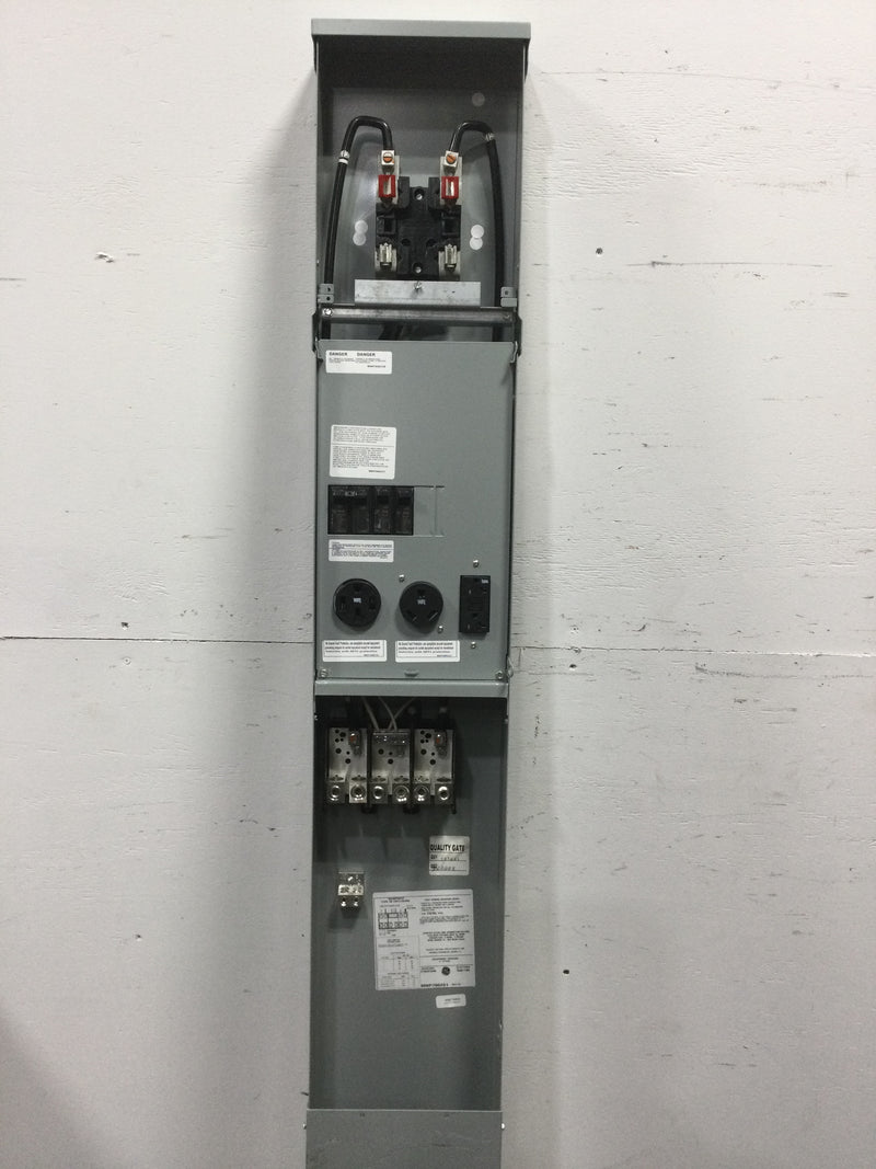 GE General Electric GE1LM532ES MOD. 2 RV Earth Burial Pedestal with 100 Amp and 50 AMP and 30 Amp RV Receptacles and a 20 Amp GFCI Receptacles