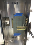 Westinghouse WFON100 Disconnect 100 Amp Handle Throw 600V Ac 500v Dc Some Guts 3 PhaseNo Main