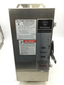 Westinghouse WFON100 Disconnect 100 Amp Handle Throw 600V Ac 500v Dc Some Guts 3 PhaseNo Main