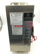 Westinghouse WFON100 Disconnect 100 Amp Handle Throw 600V Ac 500v Dc Some Guts 3 PhaseNo Main