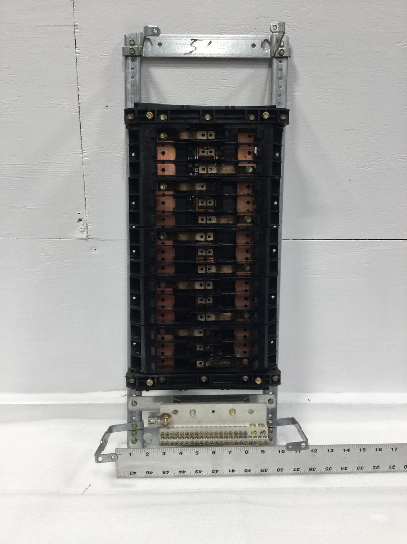 GE General Electric THQB Series 225 Amp 3 Phase 30 Space Main Lug Load Center Guts Only 10" X 26"