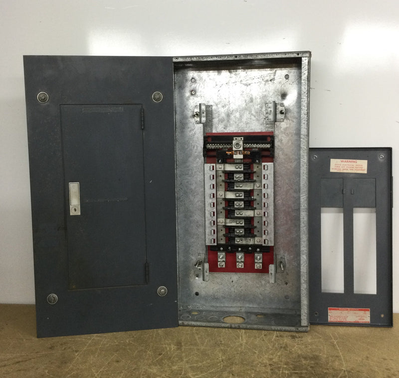 General Electric 100 Amp 9 Space/18 Circuit 120/208 VAC 3 Phase 4 Wire Panelboard Enclosure Type NLAB Dead Front 14" X 28"