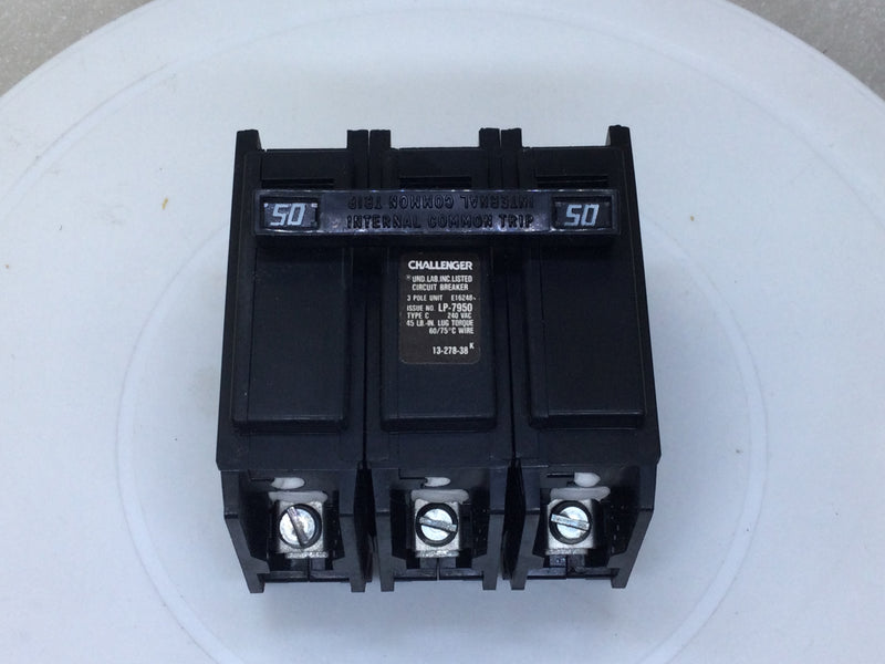 Challenger C350 50 Amp 3 Pole 240V Type C Circuit Breaker