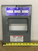 Square D HOM612L100S 100 Amp 6 Space 120/240V Dead Front 12 3/4" x 9 1/8"