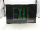 Isolite MAX-EM-G-U-BK-MTEB MAX Series Die Cast Heavy Duty Wet Location Double Sided Green LED Exit Light 120/277 VAC