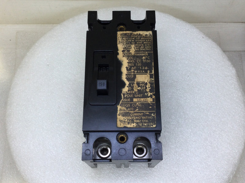 Cutler Hammer CC2150 150 Amp 2 Pole 240v Type CCV Circuit Breaker