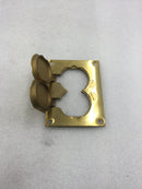 Wiremold/Legrand 828R Brass Duplex Locking Receptacle Floor Box Cover Plate
