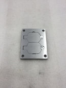 Wiremold/Legrand Walker 828R-TCAL Locking Aluminum Floor Mount Duplex Receptacle Cover