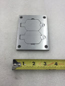 Wiremold/Legrand Walker 828R-TCAL Locking Aluminum Floor Mount Duplex Receptacle Cover