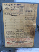 Federal Pacific FPE 108-16  Stab-Lok Load Center Door ONLY 11 3/8" X 9"