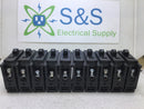 Cutler Hammer BAB1020 20 Amp 1 Pole Type BA Quicklag Circuit Breaker - Lot of 10