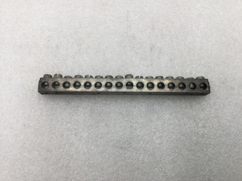 16 Position 4-14 AWG Grounding Bar 6" x 1/2"